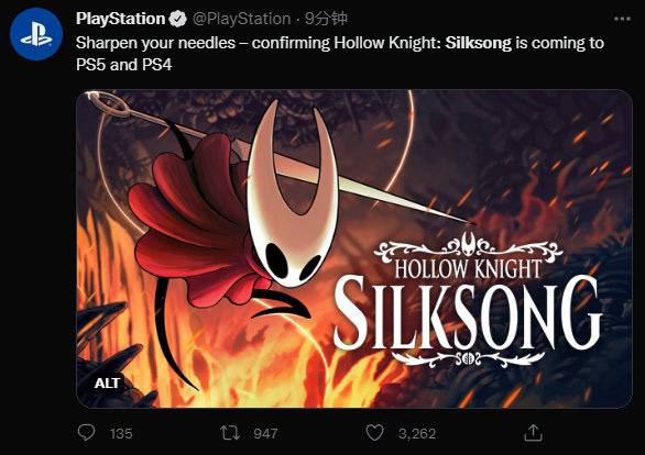 《空洞骑士 丝之歌》确定会登陆 PS5/PS4