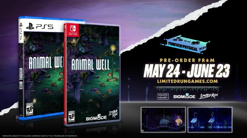 好评如潮的独立游戏《动物井（Animal Well）》将推出PS5、NS实体版，5月24日开启预订，标准版售价39.99美元，珍藏版售价99.99美元