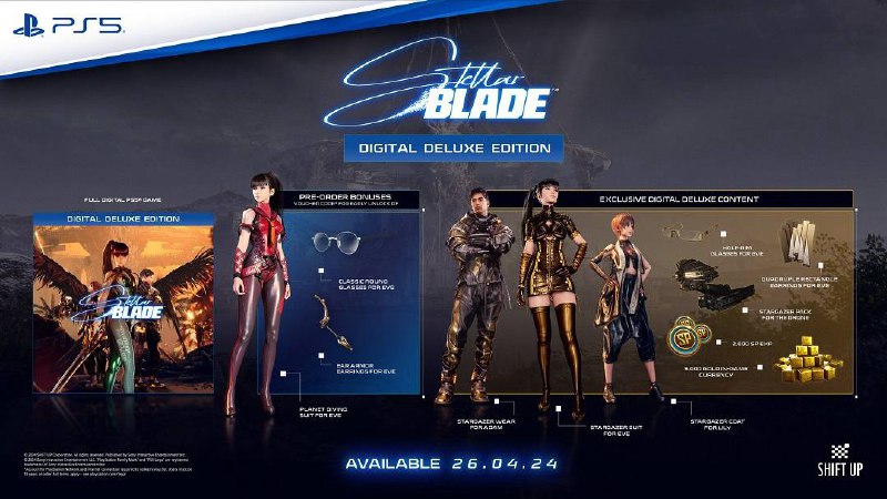 由金亨泰率Shift Up所打造的《星刃》（官译《剑星》）将于2024年4月26日登录PS5平台