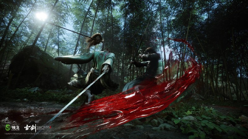 「古剑奇谭」系列ARPG《古剑》官方分享了一组壁纸，本作采用虚幻5引擎打造，将在未来以单机买断制形式登陆主机及PC平台