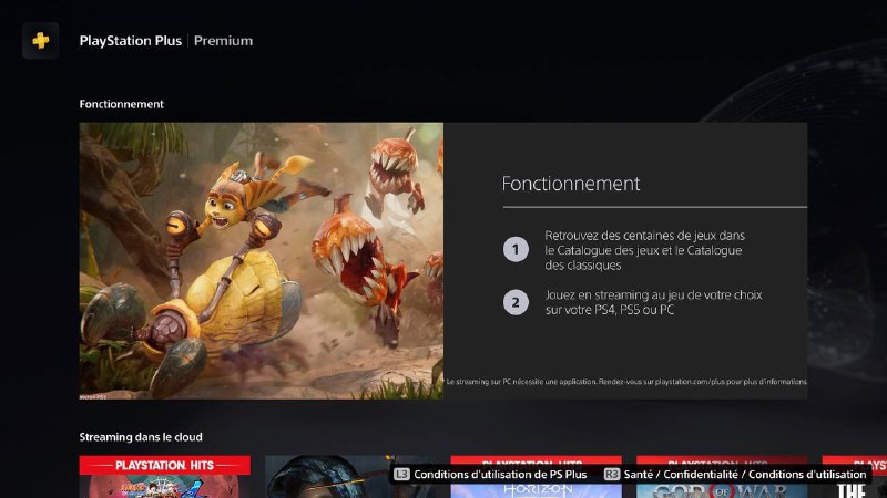 #传闻Reddit玩家slimane406晒出了一张法国PlayStation Plus的Premium档介绍页面的截图，该截图使用了去年发售的PS5《瑞奇与叮当 时空跳转》的截图，或许代表这款作品将加入PS Plus订阅库或是将提供3小时试玩