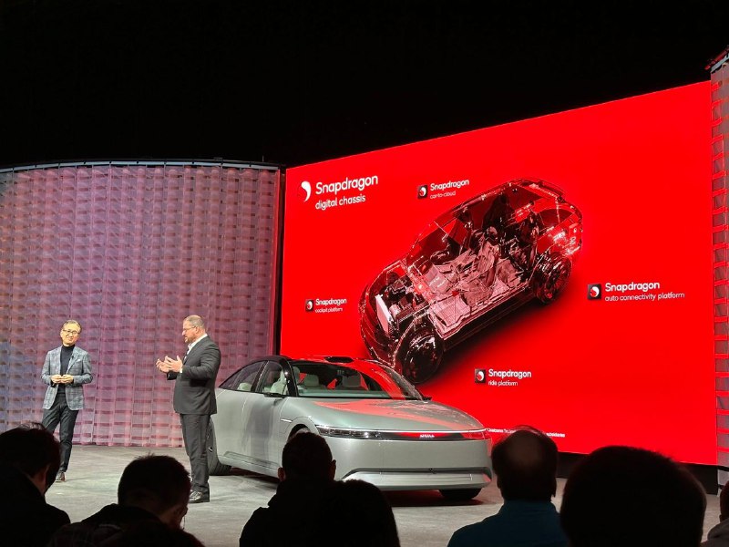 #CES2023索尼新品牌AFFLA原型车展示，将集成索尼电影、游戏、音乐功能，2025年上半年开订，2025年正式开始销售，2026年首先登陆美国市场