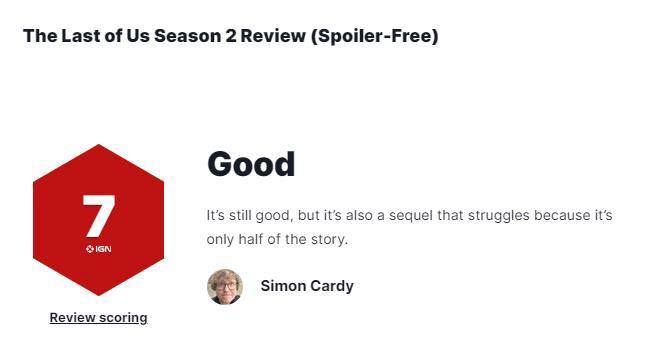 剧集《最后生还者 第二季》现已开分，Metacritic均分82分， 烂番茄评分达93%，剧集将于4月13日开播