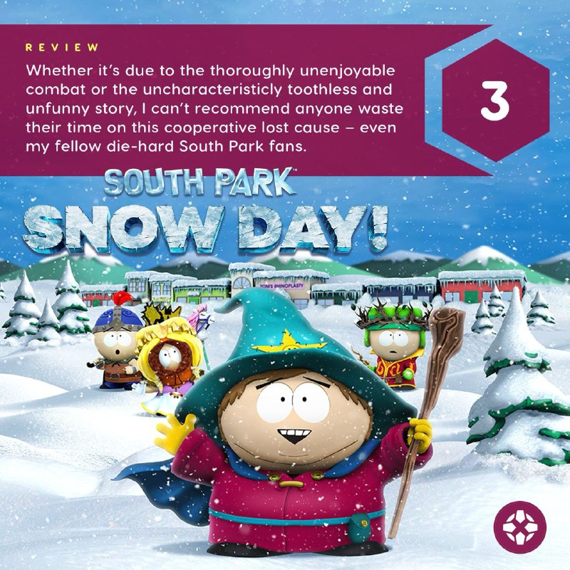 《南方公园：下雪天!》MC平均分：PC版61分（当前40家媒体），PS5版63分（当前7家媒体），NS和Xbox版媒体评分数量不足