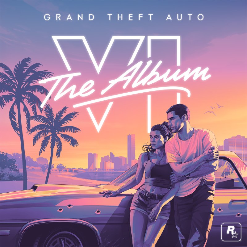 侠盗猎车手 VI：专辑 11 月 19 日发行精选 34 首原创曲目，捕捉了 Vice City 和 Leonida 的电光火石般的能量，来自一群突破流派界限的艺术家阵容