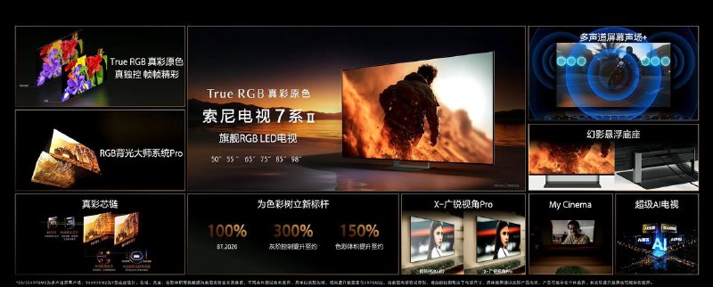 国行索尼电视 Bravia 2026 新款发布，包括 9 系二代、8 系二代、7 系二代
