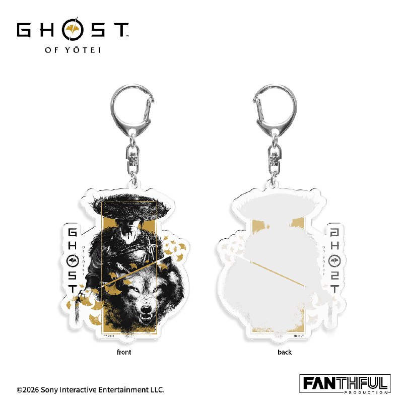 FANTHFUL《羊蹄山之魂》官方正版授权系列周边将于2026年3月发售，该系列周边共八款，以主人公“怨灵化身”阿笃与伙伴狼为主题，以银杏落叶的金黄为基础色调，选取了战斗姿态、旅途剪影、写意的人物原稿以及游戏内出现的经典视觉要素