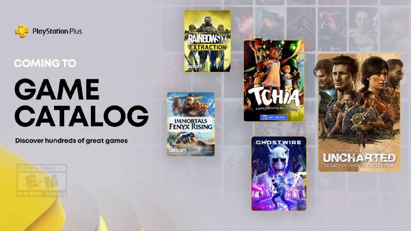 热带冒险独立游戏《Tchia》将首发加入PS+二档游戏目录，另外公开了一些3月份将加入🎮 会员的部分游戏库目录：一档会面：PS5/PS4「战地2042」PS4「我的世界 地下城」PS4「噬血代码」 ​​​二档：「Tchia」「幽灵线东京」「彩虹六号 异种」「渡神纪」「神秘海域 盗贼遗产合集」