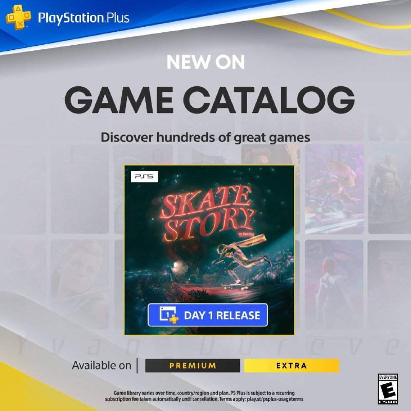 2️⃣2️⃣Skate Story将于12月8日首发入库二档面对从魔鬼手里接下的不可能完成的任务，你只得依赖脚下的滑板，充分发挥你带板豚跳、脚尖翻板和呲架的技巧，在空无领地的灰烬与尘埃中穿行