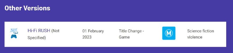 Project 2022A 可能是 Hi-Fi Rush，获得 PS4 和 Switch 评级