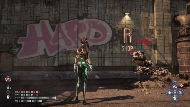 《剑星》游戏中“R 商店”旁边墙上有“Hard”的涂鸦字样，两者连起来的“Hard R”在美国俚语中与“Nigger”类似，都带有种族歧视性质