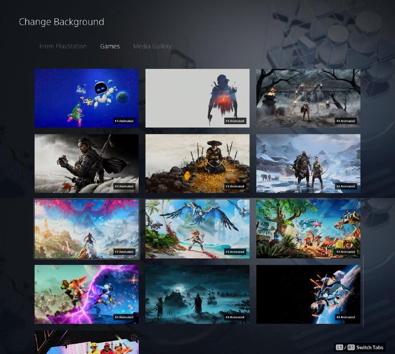 索尼已开始推送更多的PS5欢迎中心动态背景