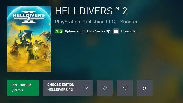 《绝地潜兵2》确认将于8月26日登陆Xbox Series X|S平台，发行商依然是PlayStation Publishing