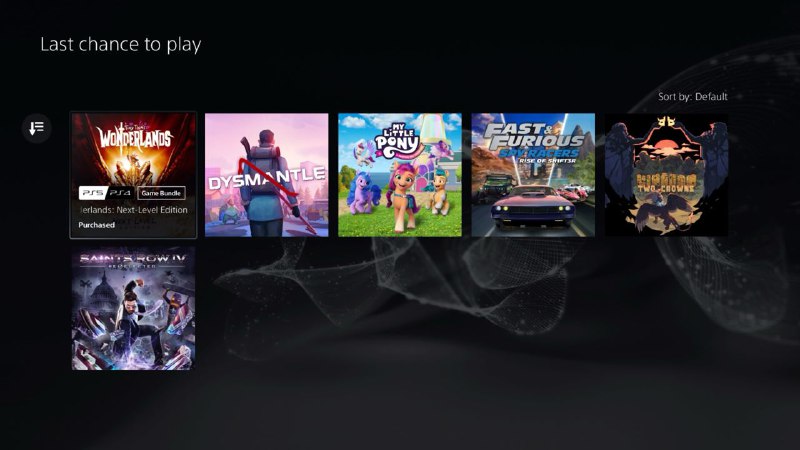 #最后游玩机会7月16日- DYSMANTLE- Fast & Furious: Spy Racers Rise of SH1FT3R- Kingdom Two Crowns- MY LITTLE PONY: A Maretime Bay Adventure- Saints Row IV Re-Elected- 𝗧𝗶𝗻𝘆 𝗧𝗶𝗻𝗮'𝘀 𝗪𝗼𝗻𝗱𝗲𝗿𝗹𝗮𝗻𝗱𝘀