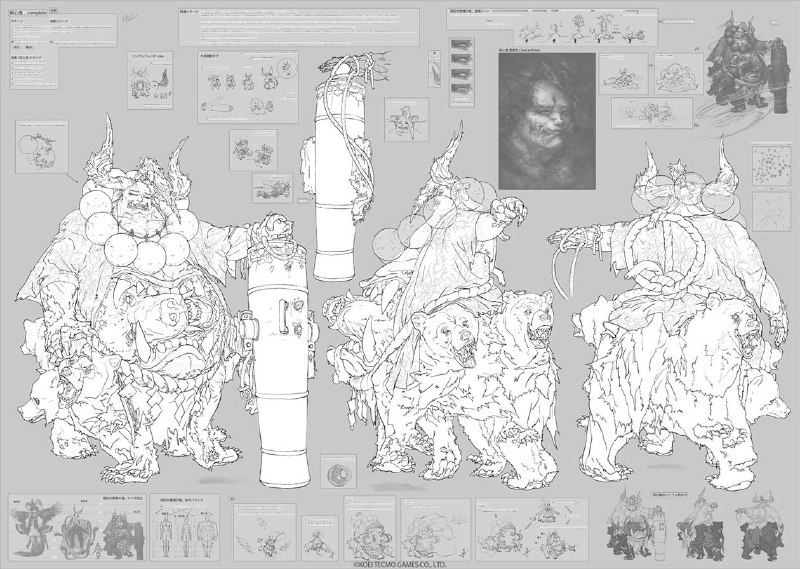 一些《仁王3》的怪物开发设计图一些《仁王3》的怪物开发设计图