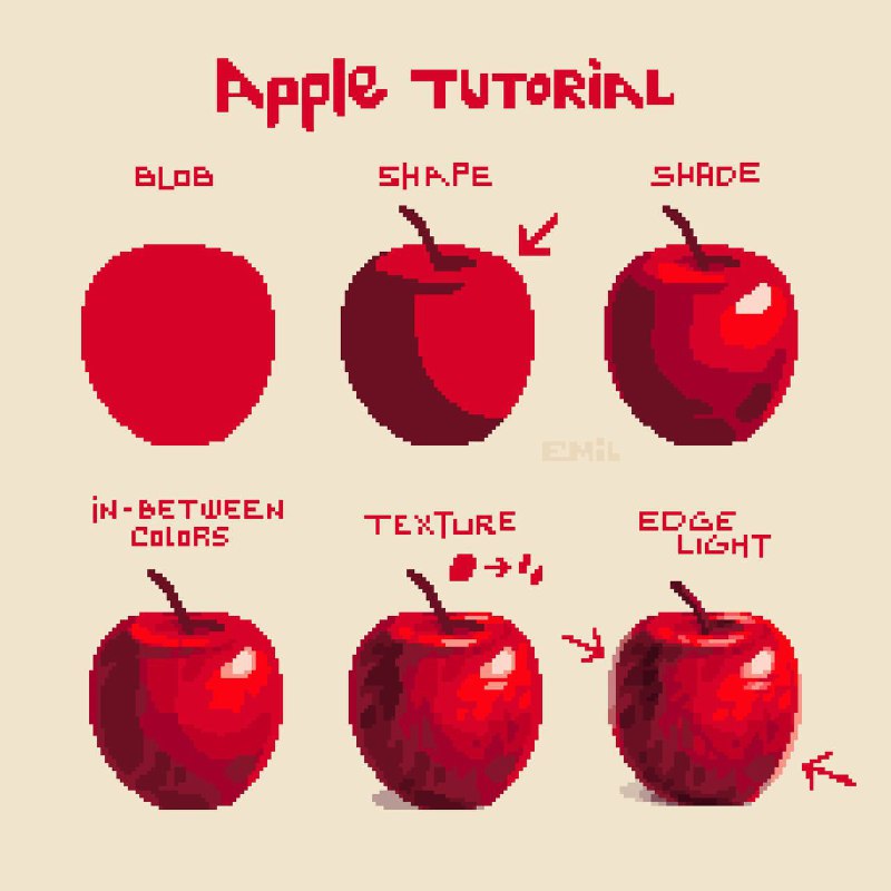 像素绘画教学 by 🌐@EmilPixel