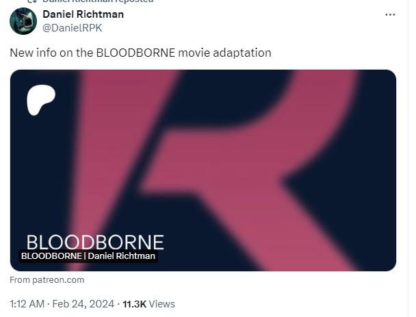 #传闻 Daniel Richtman 透露，《血源诅咒》真人电影可能处于整备阶段，索尼希望让《哥斯拉大战金刚》的导演 亚当·温加德 执导，比尔·斯卡斯加德 主演