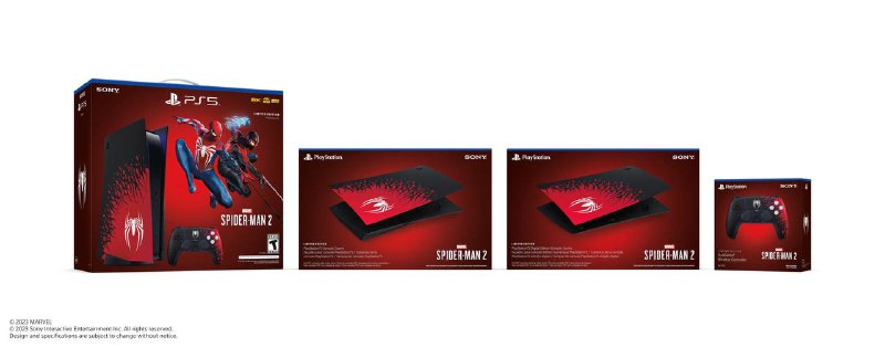 《漫威蜘蛛侠2》限定PS5主机套装、PS5面板和DualSense手柄公布，9月1日发售