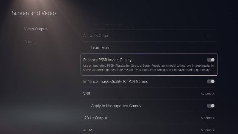 PlayStation Blog 宣布，今天开始的数周内，PSSR（PlayStation Spectral Super Resolution）的升级版将陆续推送给全球玩家
