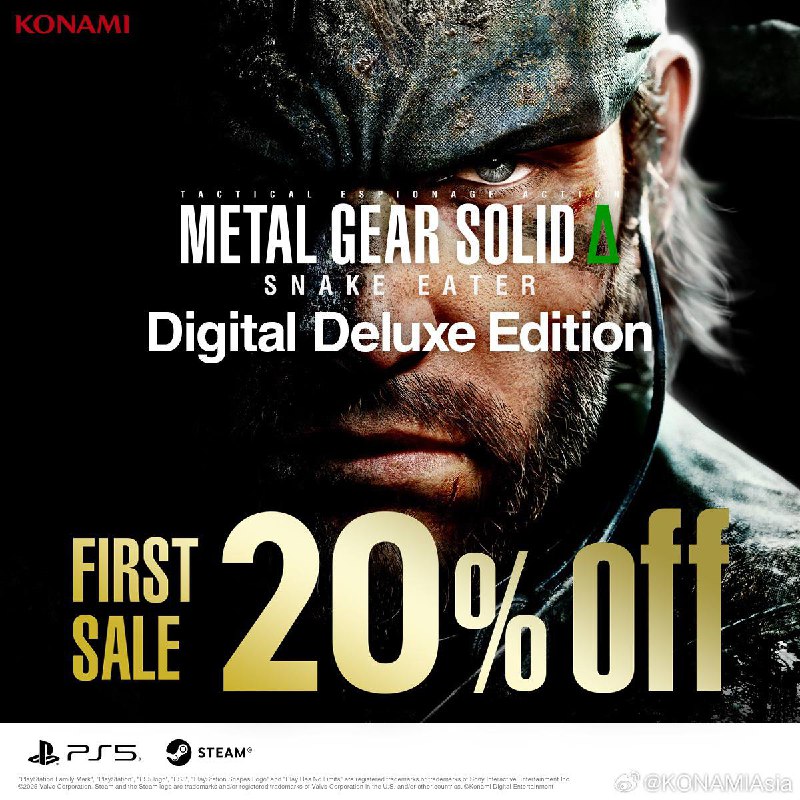 《合金装备Δ：食蛇者》豪华版现已在PS5和Steam平台开启8折优惠活动，PSN港服豪华版折后408.8港币