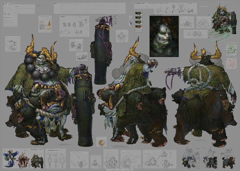 一些《仁王3》的怪物开发设计图一些《仁王3》的怪物开发设计图
