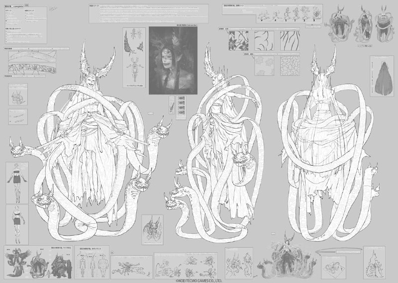 一些《仁王3》的怪物开发设计图一些《仁王3》的怪物开发设计图