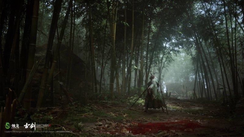 「古剑奇谭」系列ARPG《古剑》官方分享了一组壁纸，本作采用虚幻5引擎打造，将在未来以单机买断制形式登陆主机及PC平台