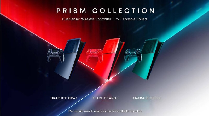 SIE公布了PS5全新“Prism”系列DualSense手柄及主机外壳
