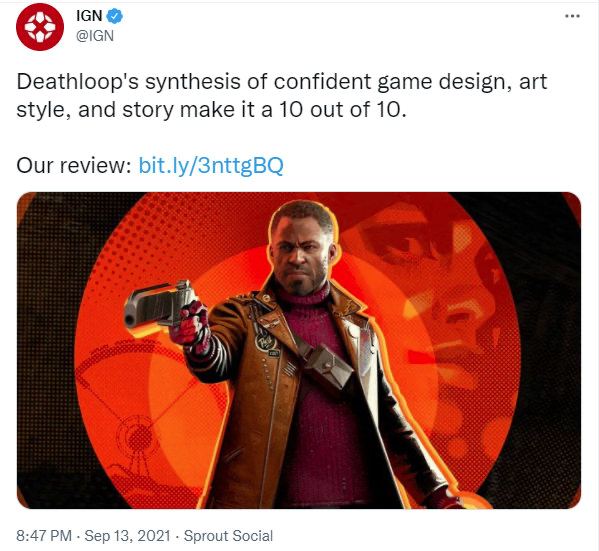 Arkane 的新作《死亡循环》今天放出了媒体评价，本作获得了媒体的一致好评，其中IGN和GameSpot都打出了10分的高分，MC（40名评论员）打出89分，OC（49名评论员）打出88分