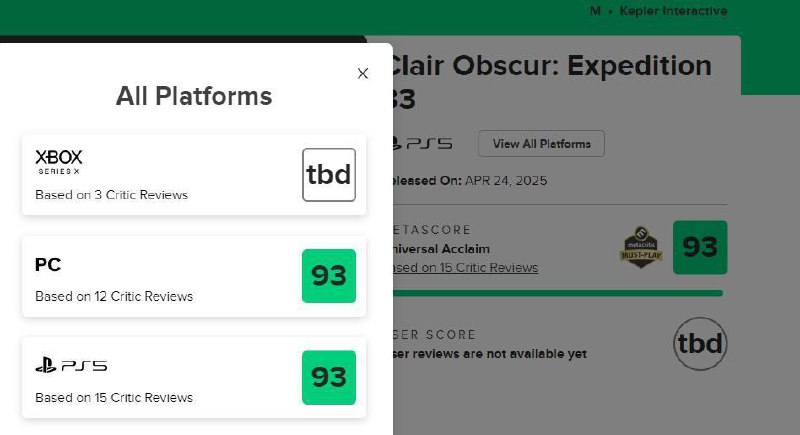 由法国游戏工作室Sandfall Interactive所带来的回合制RPG《光与影：33号远征队》全球媒体评测现已解禁
