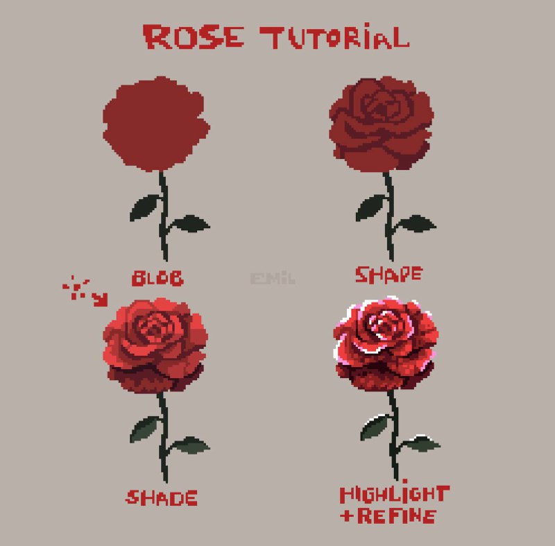 像素绘画教学 by 🌐@EmilPixel