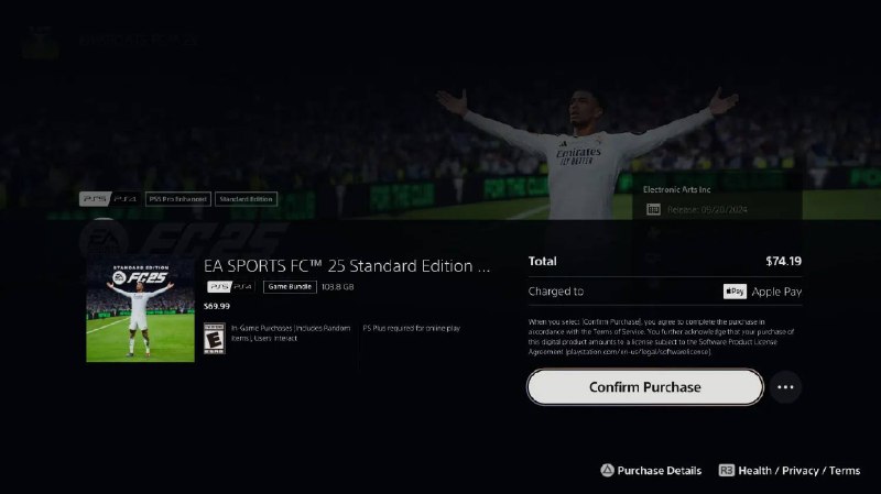 #PS5 #ApplepayPS5现已支持Apple Pay支付功能￼索尼宣布PlayStation 5（PS5）现已支持Apple Pay作为新的支付选项