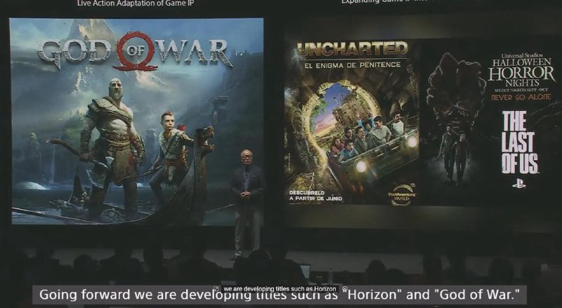 索尼在2024年企业战略发布会上表示，计划将旗下游戏IP改编为真人影视作品，包含《战神》《地平线》系列