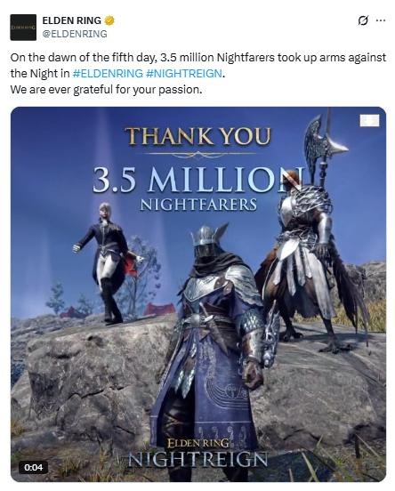 《艾尔登法环 黑夜君临》销量已超350万