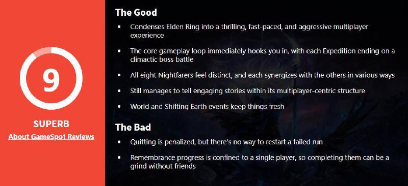 由From Software所带来的协力型动作游戏《艾尔登法环：黑夜君临》全球媒体评测现已解禁