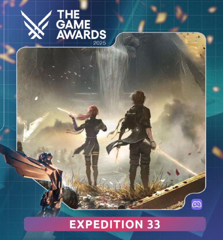 #TGA2025 The Game Awards 2025，全部奖项结果现已揭晓：年度游戏：《光与影：33号远征队》 ​​​​​​​​​​​​​​ ​​​​​​​​​​​​​​最佳家庭游戏：《咚奇刚：蕉力全开》无障碍创新奖：《毁灭战士：黑暗时代》 最佳电竞游戏：《CS2》最佳电竞选手：Chovy最佳电竞战队：Team Vitality ​​​​最佳移动游戏：《赛马娘Pretty Derby》最佳独立游戏：《光与影：33号远征队》最佳影视改编：《最后生还者》第二季 ​​​最佳动作游戏：《黑帝斯2》 ​​​​​​​最佳表演：Jennifer English《光与影：33号远征队》 最具影响力：《午夜以南》 ​​​最佳持续运营：《无人深空》 最佳音效设计：《战地6》最佳内容创作者：MoistCr1TiKaL最佳格斗游戏：《饿狼传说：群狼之城》最受期待游戏：《GTA6》最佳动作/冒险：《空洞骑士：丝之歌》最佳模拟/策略：《最终幻想战略版 伊瓦利斯编年史》最佳艺术指导：《光与影：33号远征队》最佳独立游戏首秀：《光与影：33号远征队》 最佳配乐/音乐：《光与影：33号远征队》 最佳体育/竞速游戏：《马力欧卡丁车世界》最佳社区支持：《博德之门3》最佳AR/VR游戏：《午夜漫步》最佳角色扮演：《光与影：33号远征队》 ​​​​玩家之声：《鸣潮》 最佳叙事：《光与影：33号远征队》 ​​​​最佳多人游戏：《Arc Raiders》最佳游戏指导：《光与影：33号远征队》