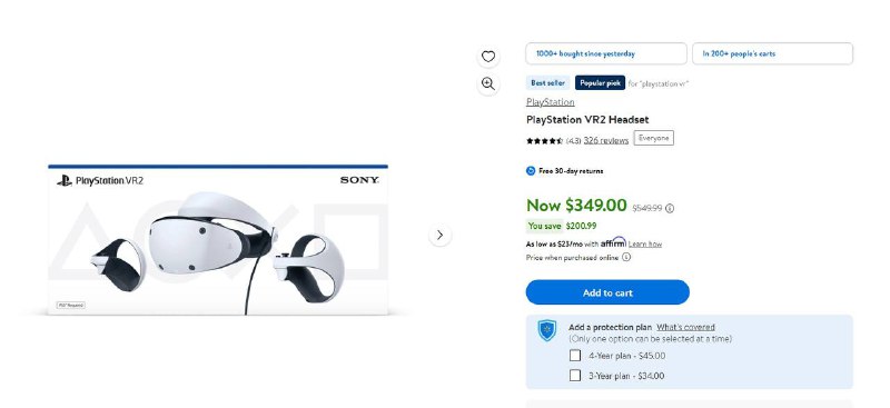 据外媒「The Shortcut」报道，索尼PS VR2价格在亚马逊和Smyths等零售商处降低至350美元后，销量激增，仅7月28日一天的销量就比2024年前几个月销量总和还要多